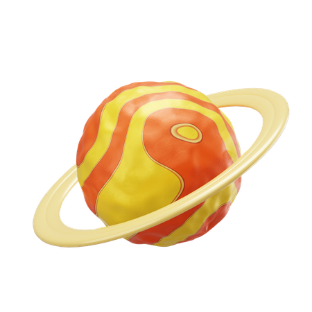 Planet And Ring  3D Icon