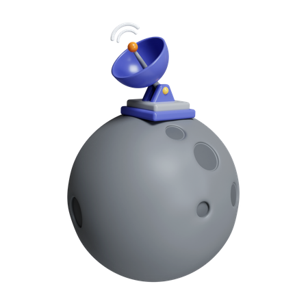 Planet And Satellite  3D Icon