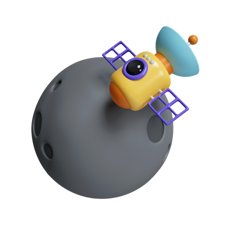 Planet And Satellite  3D Icon