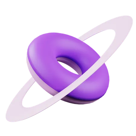 Planet Donut  3D Icon