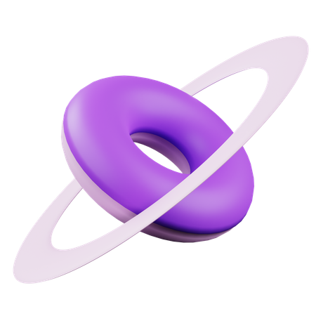 Planet Donut  3D Icon