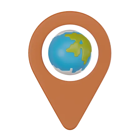Planet Earth Adorned With A Striking Red Pin Perfect For Travel Geography And Destination Concepts 3 D Rende Illustration 3D Icon