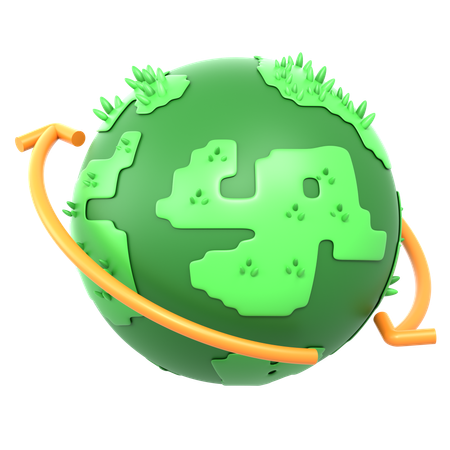 Planet earth  3D Icon