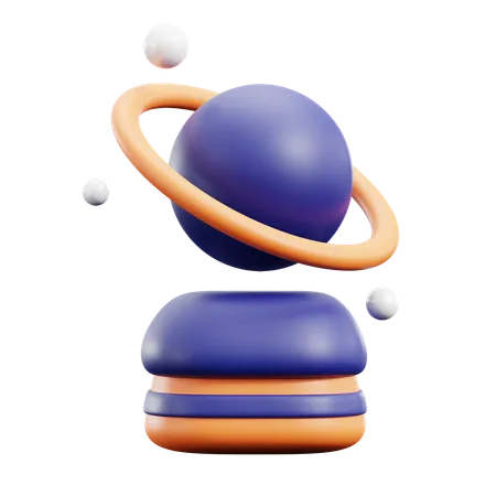 Planet Hologram  3D Icon