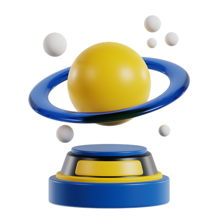 Planet Hologram  3D Icon