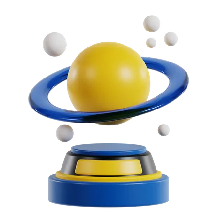 Planet Hologram  3D Icon