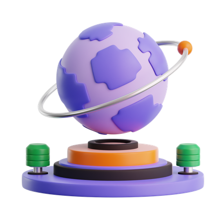 Planet hologram  3D Icon