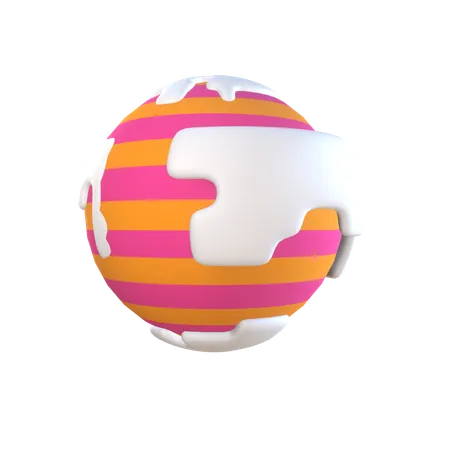 3 D Planet Milk Ilustrator 3D Icon