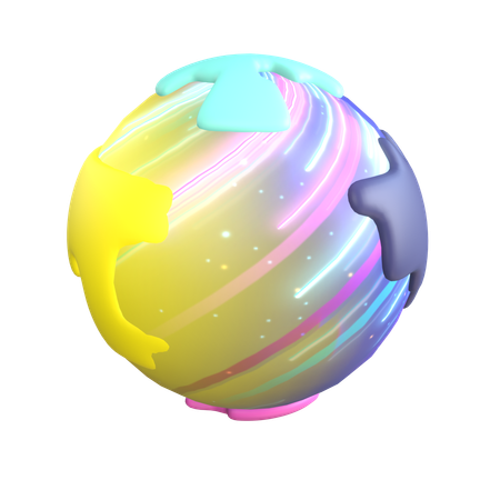 Planet Milk Way  3D Icon