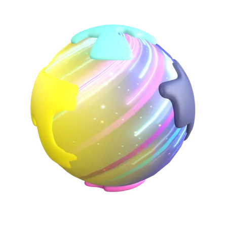 Planet Milk Way  3D Icon