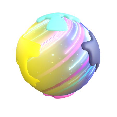 Planet Milk Way  3D Icon
