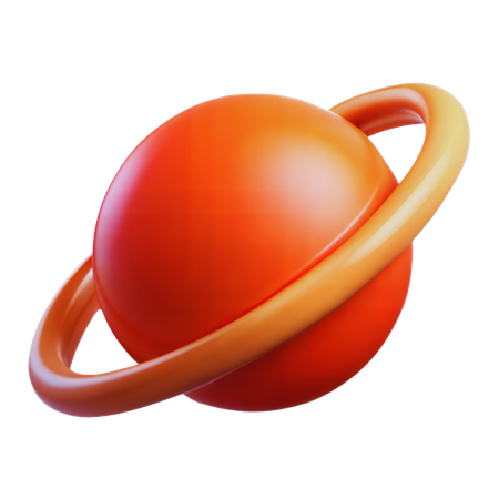Planet mit Ringen  3D Icon