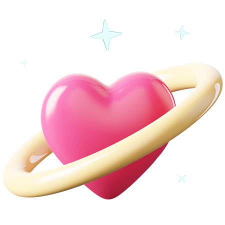 Planet of love 3D Icon