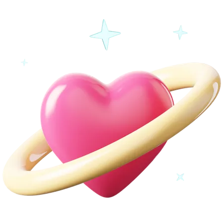 Planet of love  3D Icon