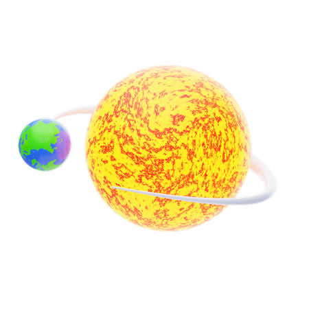 Planet Orbiting  3D Icon