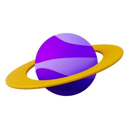 Planet Saturn  3D Icon