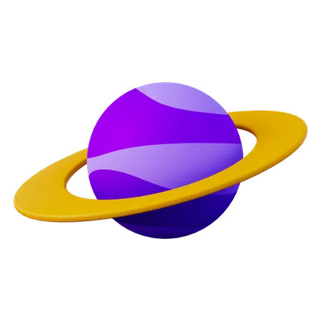 Planet Saturn  3D Icon