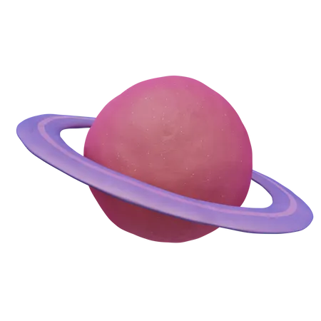 Planet Saturn  3D Icon