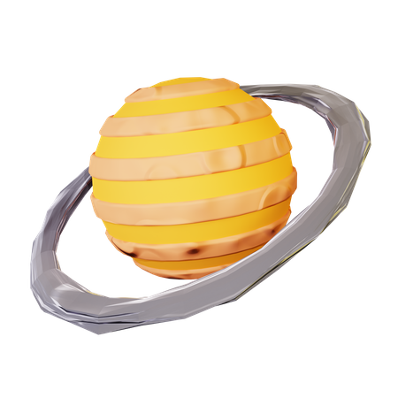 Planet With Ring  3D Icon