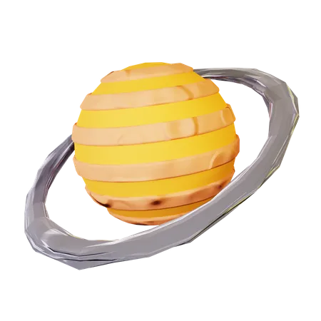 Planet With Ring  3D Icon