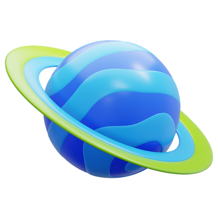 Planet With Rings  3D Icon