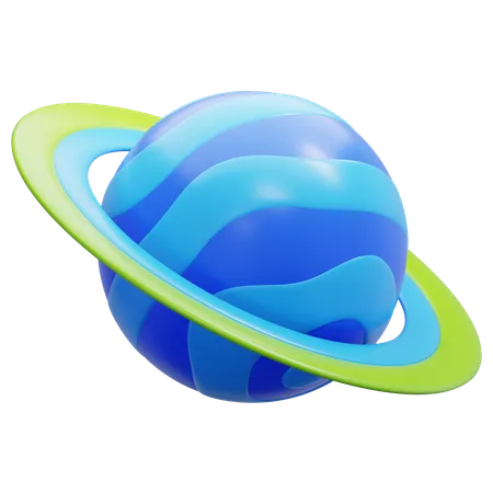 Planet With Rings  3D Icon