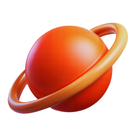 Planet with Rings  3D Icon