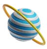 Planet With Yellow Ring
