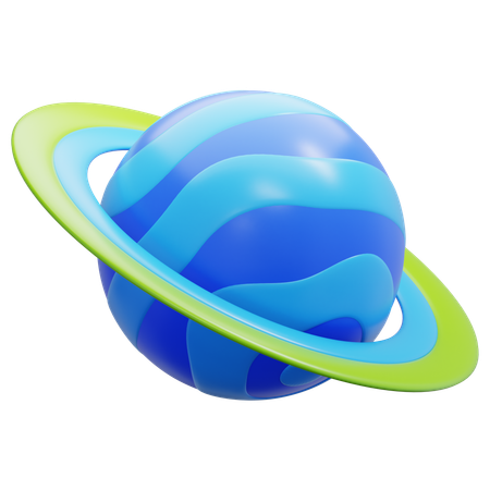 Planeta com anéis  3D Icon