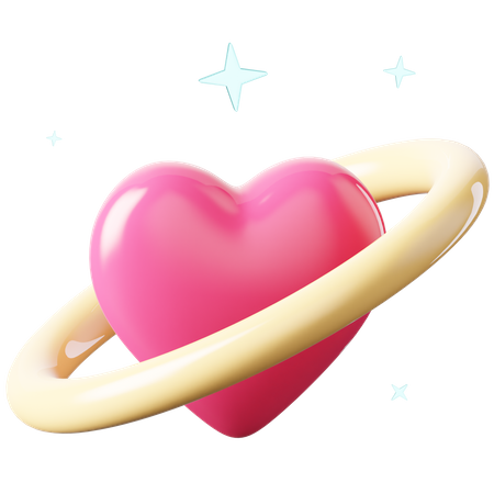 Planeta del amor 3D Icon