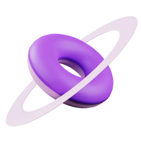 Donut Planeta  3D Icon