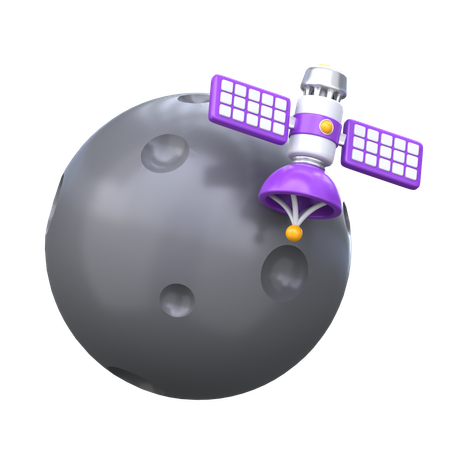 Planeta e satélite  3D Icon