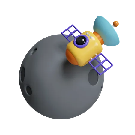 Planeta e satélite  3D Icon