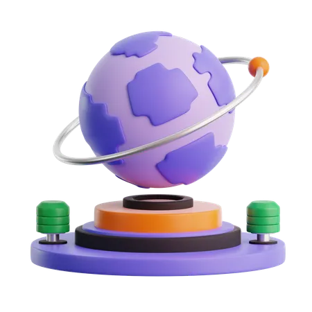 Holograma do planeta  3D Icon