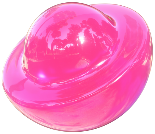 Planeta rosa  3D Icon
