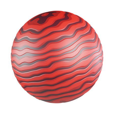 Planeta vermelho  3D Icon