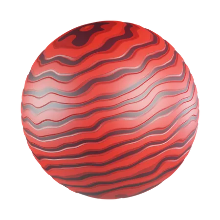 Planeta vermelho  3D Icon