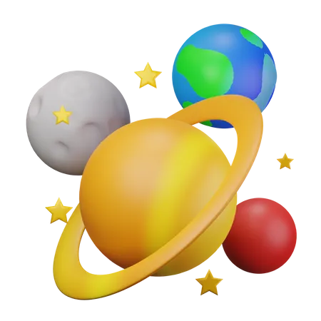 Planetas  3D Icon