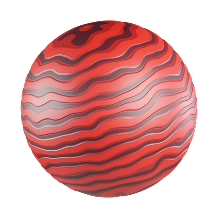 Planète rouge  3D Icon