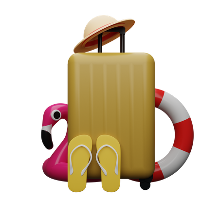 Planificación de vacaciones de verano  3D Illustration