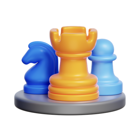 Planificación de la estrategia de ajedrez  3D Icon