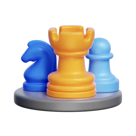 Planificación de la estrategia de ajedrez  3D Icon