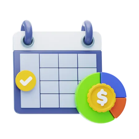 Planificacion Financiera  3D Icon