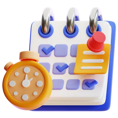 Planificación de horarios  3D Icon