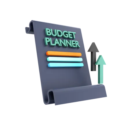 Planificador de presupuesto  3D Icon
