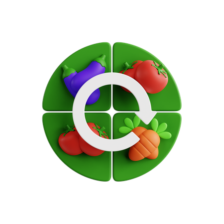 Planificador de rotación de cultivos  3D Icon