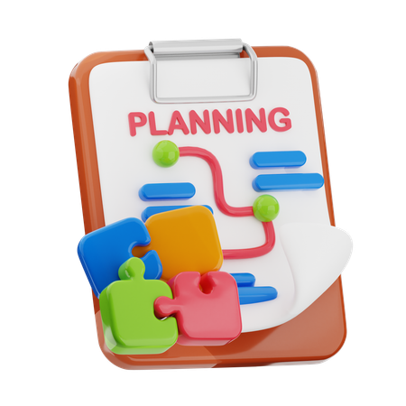 Planning d'affaires  3D Icon