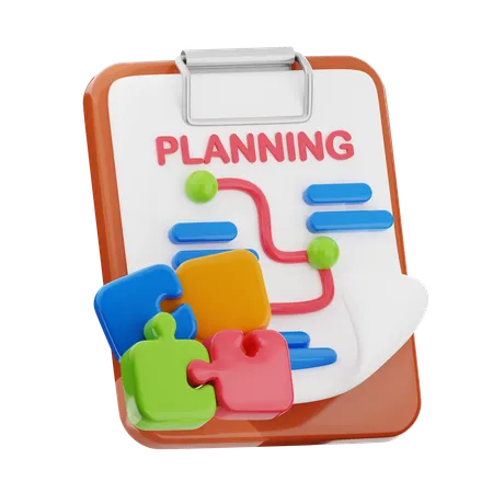 Planning d'affaires  3D Icon