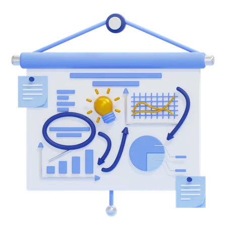 Planning d'affaires  3D Icon