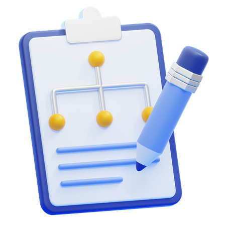 Stratégie de planification  3D Icon